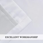 Homechoice Decor Thermal Insulated Blackout Window Curtains, 54" W x 84" L x 2 Panels, Boho Ruched Window Treatments with 3 Rows of Butterfly Flowers, Rustic Rod Pocket Drapes for Room, White (LQ-30) : Home & Kitchen - Image 7