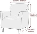 MIFXIN Banquet Armchair Slipcovers Chair Cover Velvet Stretch Armchair Sofa Cover 1 Piece Spandex Elastic Furniture Protector Couch Slipcover for 1-Seater Sofa with Arms (Pink) : Home & Kitchen - Image 5