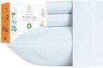 Sleep Mantra Premium 100% Organic Cotton Bed Sheet Set - Soft & Cooling Percale Weave - 4 Piece Bedding Set with Deep Pocket - GOTS Certified - Breathable & Eco-Friendly (Cal King, Blue) : Home & Kitchen