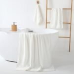 REDKISS 8 Piece Ivory Towels Set - 100% Cotton Towels Set with 2 Large Bath Towels, 2 Hand, 4 Washcloths, 600 GSM Highly Absorbent Bath Towel Sets, Cream Quick Dry Shower Towel for Family Gym : Home & Kitchen - Image 5