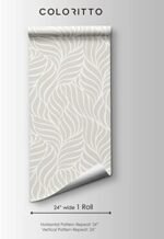 Coloritto Minimalistic Scandinavian Wallpaper | Removable Self Adhesive Abstract Gray Wallpaper | Boho Peel and Stick Wallpaper (1 roll 24" W x 96" H) - - Image 5
