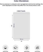 Tens Towels Pack of 4 Extra Large Bath Towels 30 x 60 Inches, 100% Cotton, Larger & Lighter Weight, Quicker to Dry, Super Soft and Absorbent, Perfect for Bathroom, Dark Grey : Home & Kitchen - Image 7