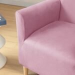 MIFXIN Banquet Armchair Slipcovers Chair Cover Velvet Stretch Armchair Sofa Cover 1 Piece Spandex Elastic Furniture Protector Couch Slipcover for 1-Seater Sofa with Arms (Pink) : Home & Kitchen - Image 4