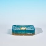 ICNBUYS Handmade Decorative Jewelry Tray, Good Vibes Ocean Waves Resin Art Jewelry Holder with Beach Sand Inside, Handcrafted Mermaid Jewelry Dish - Cute Jewelry Dish for Women, Mom Gift : Clothing, Shoes & Jewelry