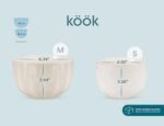 KooK Ceramic Mixing Bowls, Nesting Set of 4, Embossed Kitchen Dishware, Prep, Serving, Gift, Microwave and Dishwasher Safe, 20/44/98/145 oz, Narbonne Collection (Ivory): Home & Kitchen - Image 8