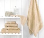 Cotton Paradise 6 Piece Towel Set, 100% Cotton Soft Absorbent Turkish Towels for Bathroom, 2 Bath Towels 2 Hand Towels 2 Washcloths, Beige Towel Set : Home & Kitchen - Image 2