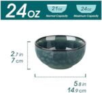 | vancasso Starry 24oz Bowls for Soup, Ceramic Deep Soup Bowls Set of 4, Green Cereal Bowls Set for Kitchen, Salad Bowls Set, Pasta Oatmeal Bowls, Lead-free, Dishwasher & Microwave Oven Safe Cereal Bowls - Image 2