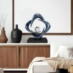 LuckySunDecorQZ Abstract Sculpture Art Home Decor Accents Modern Decorative Objects for Living Room Shelf Coffee Table TV Stand Cabinet Office Decor Accents (Blue) : Home & Kitchen - Image 7
