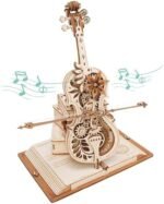 ROKR 3D Puzzles for Adults 1:5 Scale Cello Model Kit with Base 199pcs Wooden Music Box Building Kit Desk Gift for Men Women Hobby for Adults : Toys & Games