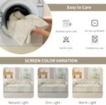 CYCMACO Fuzzy Pet Couch Covers for Dogs Washable, Non Slip Couch Covers for 2 Cushion Couch Pet Friendly, Thick Soft Loveseat Covers, Dog Couch Cover Protector Couches Mat (27.6" X 59", Beige) : Home & Kitchen - Image 8