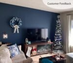 HeloHo 118"X15.7" Solid Blue Wallpaper Matte Textured Peel and Stick Wallpaper Self Adhesive Removable Wall Paper Waterproof Contact Paper for Living Room Bedroom Decor - - Image 5