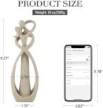 Trycooling Kissing Lovers Statue Abstract Sculpture Resin Statues for Home Decor Modern Home Office Desktop Shelf Bookshelf Decor (Sandstone, Small) : Home & Kitchen - Image 2