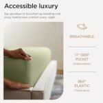 Threadmill American Supima King Size Sheets Set | 656 Thread Count 4 Piece Luxury Bed Sheets for King Size Mattress | 5 Star Hotel Quality Sheets with Elasticized Extra Deep Pocket | Sage Green Sheets : Home & Kitchen - Image 5