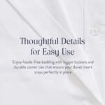 Brooklinen Luxury Sateen Duvet Cover - 100% Cotton, Full/Queen Size in White with Extra-Long Corner Ties and Button Closure | Best Luxury Sheets : Home & Kitchen - Image 6