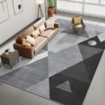 HOMFINE Washable Modern Area Rug - Geometric Style 5x7 Rugs for Living Room, Bedroom, Machine Washable Rug Soft Non Slip Non Shedding Area Rug - Grey, 5'x7' : Home & Kitchen