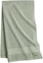 Lacoste Heritage 100% Supima Cotton Bath Towel, Aloe, 30" x 54" – Highly Absorbent & Quick Drying, Premium Super Soft Bath Towel, Bathroom Essential, Gift for All Occasions, Machine Washable : Home & Kitchen