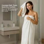 REDKISS 8 Piece Ivory Towels Set - 100% Cotton Towels Set with 2 Large Bath Towels, 2 Hand, 4 Washcloths, 600 GSM Highly Absorbent Bath Towel Sets, Cream Quick Dry Shower Towel for Family Gym : Home & Kitchen - Image 7