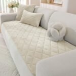 CYCMACO Fuzzy Pet Couch Covers for Dogs Washable, Non Slip Couch Covers for 2 Cushion Couch Pet Friendly, Thick Soft Loveseat Covers, Dog Couch Cover Protector Couches Mat (27.6" X 59", Beige) : Home & Kitchen