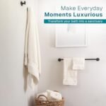 Fabdreams 100% Organic Cotton Bath Towel Set of 6 700 GSM Hotel Premium Plush Absorbent Soft Durable Skin-Friendly Spa Quality Bathroom Comfort with 2 Bath 2 Hand Towels and 2 Wash Cloths Ivory : Home & Kitchen - Image 6