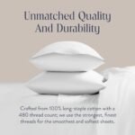 Brooklinen Luxury Sateen Duvet Cover - 100% Cotton, Full/Queen Size in White with Extra-Long Corner Ties and Button Closure | Best Luxury Sheets : Home & Kitchen - Image 5