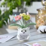 YOOJEE Forget-Me-Not Crochet Flower Potted Plant Gift : Arts, Crafts & Sewing - Image 6