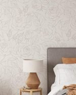 Coloritto Boho Roses Wallpaper | Removable Self Adhesive Minimalistic Wallpaper | Floral Peel and Stick Mural (1 roll 24" W x 96" H) : Tools & Home Improvement - Image 3