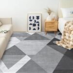 HOMFINE Washable Modern Area Rug - Geometric Style 5x7 Rugs for Living Room, Bedroom, Machine Washable Rug Soft Non Slip Non Shedding Area Rug - Grey, 5'x7' : Home & Kitchen - Image 7