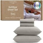 Coop Home Goods Comphy SoftSpa Bed Sheet Set of 4 Pieces, Dove Grey Queen, Super Soft Queen Sheets, Flat and Fitted, Luxury Spa and Hotel Quality Bed Sheets and Pillowcase Set : Home & Kitchen