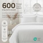 CALIFORNIA DESIGN DEN 5-Star Hotel 600 Thread Count 100% Cotton, Soft & Smooth Queen Sheet Set with Deep Pockets, Quality Beats Egyptian Cotton Claims (Sage Green) : Home & Kitchen - Image 2