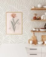Coloritto Minimalistic Scandinavian Wallpaper | Removable Self Adhesive Abstract Gray Wallpaper | Boho Peel and Stick Wallpaper (1 roll 24" W x 96" H) - - Image 3