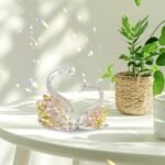 Venusorn Handcrafted Crystal Swan Figurine Sculpture with Accents, Decorative Glass Collectible,Birthday, Party, Study Room, Window, Gift (Pastel Yellow) : Home & Kitchen - Image 2