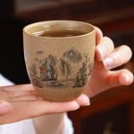 | Scizorito Landscape Tea Set, Ceramics Teapot with Handle, Practical for Home or Office, 6 Large Cups with Gift Box, Suitable for Father's Day, Birthday, Graduation Season Tea Sets - Image 9