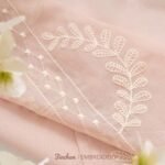 jinchan Semi Sheer French Door Curtain with Tie Up Bows Floral Embroidered Voile Privacy Curtain for Patio Door Closet Sliding Glass Door Rod Pocket 72 Inch 1 Panel Pink : Home & Kitchen - Image 6