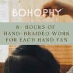 BOHOPHY Toquilla Straw Hand Fan - Natural Raffia Wedding Favor Fans, abanico para boda - Handicraft Wall Art - HandMade wall Decor - UPF50+ 1pc : Home & Kitchen - Image 4