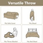 MYSKY HOME Oversized Chair Cover, Armchair Couch Cover for 1 Cushion, Washable Recliner Covers Sofa Protector with Tassel, Beige, 71"X91" : Home & Kitchen - Image 3