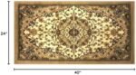 Bellagio Traditional Oriental Door Mat Design 401 Ivory (24 Inch X 40 Inch) : Machine Made Rugs : Home & Kitchen - Image 2