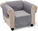 Amazon Basics Quilt Reversible Sofa Slipcover, one seat Sofa, Small, Gray/Light Gray : Home & Kitchen