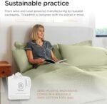 Threadmill 100% Cotton Sheets for Twin Size Bed - 600 Thread Count Twin Bed Sheets Set with 15” Deep Pocket - Sateen Weave 3-Piece Bedding Set with Cooling Effect, Sage Green : Industrial & Scientific - Image 6