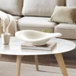 Decorative Bowl, 10 in Fruit Bowl for Kitchen Counter, Ceramic Centerpiece Bowl for Home Decor, Modern Key Tray for Entryway Table, White Candy Bowl for Aesthetic Kitchen, Coffee Table, Minimalist: Home & Kitchen - Image 3