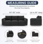 PAULATO BY GA.I.CO. Sofa Slipcover - Stretch Couch Cover - Stylish Cushion Sofa Cover - Soft Polyester Fabric Slip Cover - 1-Piece Form Fit Washable Protector for Pet - Microfibra - Blush Taupe : Home & Kitchen - Image 5