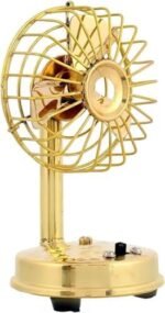 Antique Nautical world Decorative Brass Mini Fan Showpiece, Gold Finish, Desktop Accent, 3.9 x 3.9 x 6.3 inches : Home & Kitchen