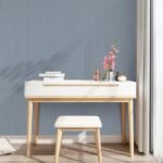 Grasscloth Peel and Stick Wallpaper Grey Blue 15.74" X 118.11" Fabric Textured Self-Adhesive Contact Paper Removable Vinyl Wall Paper Grass Cloth Linen Wallpapers for Bathroom Bedroom Cabinets Desk - - Image 4