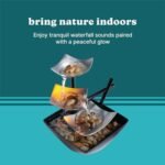 Homedics Tabletop Water Fountain, Home Décor Soothing Sound Machine - Automatic Pump, Deep Basin & Natural River Rocks. Indoor Zen Relaxation for Office, Living Room, or Bedroom, 8.25” Tall : Home & Kitchen - Image 5