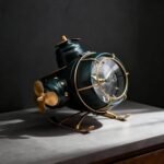 YOUKI Airplane Desk Clocks,Tabletop Decor,Airplane Gifts for Men,Industrial Decor,Shelf Clock for Bedroom Office,Silent No Ticking,Battery Operated,Green,8.6 x 8.4 x 7.5 inches : Home & Kitchen - Image 9
