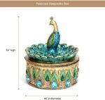 Bits and Pieces Peacock Jewelry Box for Women Small Keepsake Box with Peacock Figurine Lid - Decorative Boxes for Home Decor : Home & Kitchen - Image 2