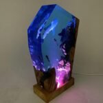 Whale Shark Ocean Resin Lamp, Handmade Wooden Table Resin Night Light, USB Port Art Ornaments for Home Office Decor, Scuba Diver Gifts for Birthday Holiday, Valentine's Day Gifts for Husband : Tools & Home Improvement - Image 5