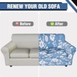 BoSofMIT Stretch Sofa Slipcover Set for 3 Cushion Couch Sofa — Floral Print Couch Cover, Pet and Child-Friendly Furniture Sofa Covers,with Elastic Bottom : Home & Kitchen - Image 5