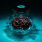 Preserved Real Roses with Colorful Mood Light Wishing Bottle,Eternal Rose，Never Withered Flowers,for Bedroom Party Table Decor, Anniversary,Valentine's,Mother's Day,a Gifts for Women (Burgundy) : Home & Kitchen - Image 5