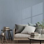 Grasscloth Peel and Stick Wallpaper Grey Blue 15.74" X 118.11" Fabric Textured Self-Adhesive Contact Paper Removable Vinyl Wall Paper Grass Cloth Linen Wallpapers for Bathroom Bedroom Cabinets Desk - - Image 5