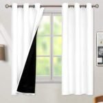 BGment White Blackout Curtains 63 Inch Long - Black Out Curtains for Bedroom Thermal Insulated Curtains for Winter Grommet Total Room Darkening Window Drapes, 2 Panels, 42 x 63 Inch  Home & Kitchen - Color : Navy Blue - Size : 42"W x 54"L (Pack of 2)